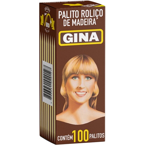 Kit 100 caixas de Palitos de Dentes Roliços de Madeira Gina 100 un