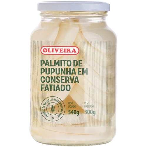 Palmito Oliveira Pupunha Fatiado Em Conserva 300g