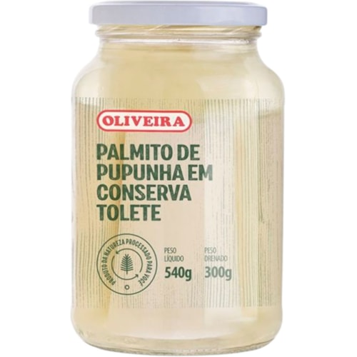 Palmito Oliveira Pupunha Tolete Em Conserva 300g