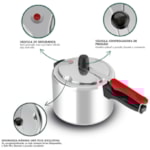 Panela de Pressão Clock Eco Polida 4,5L