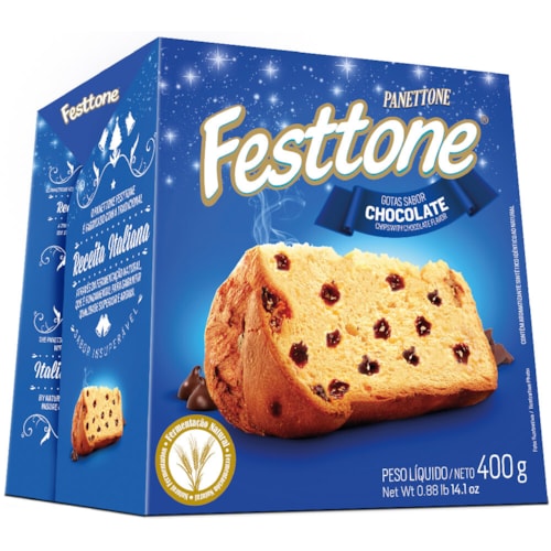 Panettone De Chocolate Festtone 400g