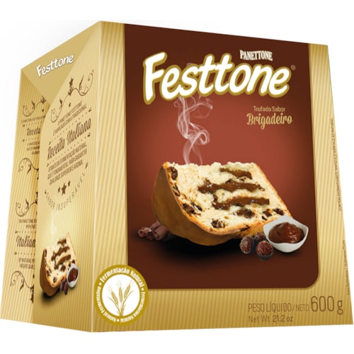 Panettone Festtone Trufado Com Brigadeiro 500g