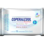 Panos Umedecidos Antisséptico 70°INPM Coperalcool 15 unidades