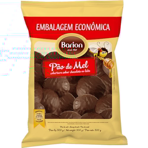 Pão de Mel Barion com Cobertura de Chocolate 300g