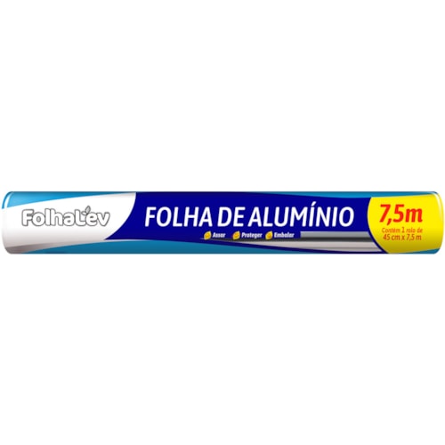 Papel Alumínio FolhaLev Rolo 40cmx7,5m