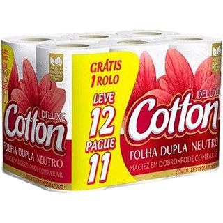 Papel Higiênico Cotton Folha Dupla Leve12Pague11