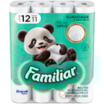 Papel Higiênico Familiar Folha Simples Neutro 30m 12Un