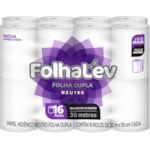 Papel Higiênico Folhalev Folha Dupla Neutro 30m Leve 16 Pague 15