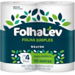 Papel Higiênico Folhalev Folha Simples Neutro 30m 4un Fardo C16