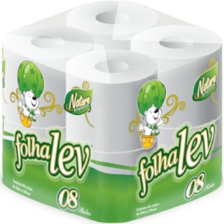 Papel Higiênico Folhalev Folha Simples Perfume 30m 8 Unidades