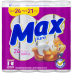 Papel Higiênico Max Pure Folha Dupla 30m Leve 24 Pague 21
