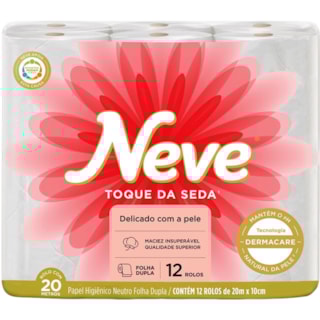 Papel Higiênico Neve Folha Dupla 20m 12Un