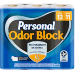 Papel Higiênico Personal Odor Block Folha Dupla 20m 12Un