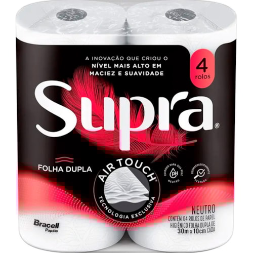 Papel Higiênico Supra Folha Dupla 30M 4Un