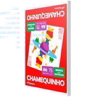 Papel Sulfite Chamequinho Branco A4 75g 100Fl