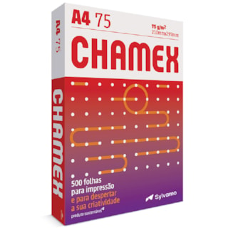 Papel Sulfite Chamex A4 75g 500 Folhas 5 Unidades