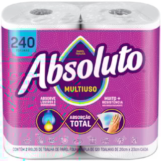 Papel Toalha Absoluto Branca 240FL 12Un