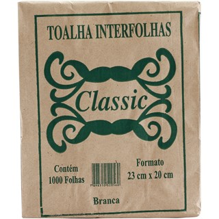 Papel Toalha Classic Interfolhas Branca 23x20cm 1000Fl