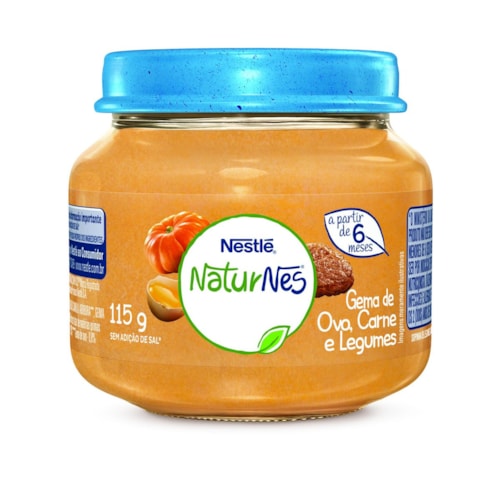 Papinha Nestlé Gema de Ovo Carne e Legumes 115g