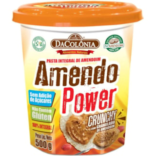 Pasta de Amendoim DaColônia Amendopower Crunchy 500g