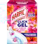Pastilha Sanitária Harpic Click Gel Flores de Verão 3Un