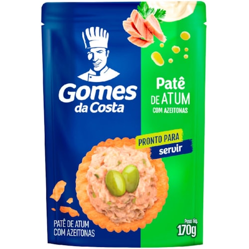 Patê de Atum Gomes da Costa Azeitona Sachet 170g