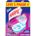 Pedra Sanitária Harpic 2 em 1 Lavanda Leve 5 Pague 4