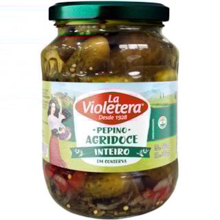 Pepino em Conserva La Violetera Agridoce Inteiro 360g