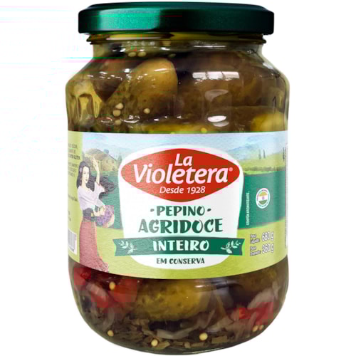 Pepino em Conserva La Violetera Agridoce Inteiro 360g