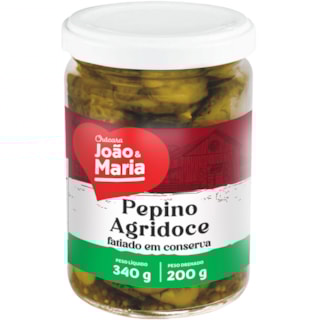 Pepinos em Conserva Agridoce João e Maria 200g