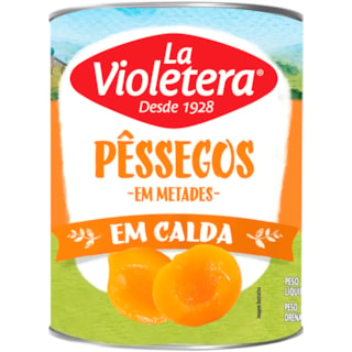 Pêssego La VIoletera Metades em Calda 485g