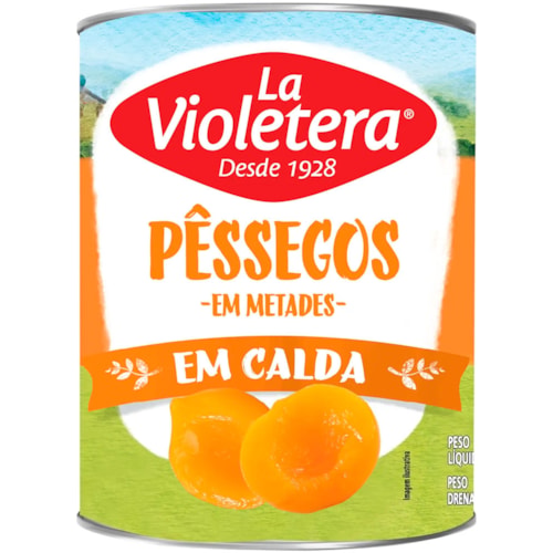 Pêssego La VIoletera Metades em Calda 485g
