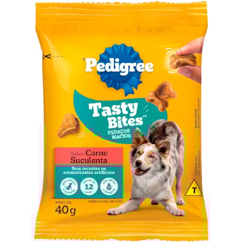 Petisco Pedigree Tasty Bites Carne Suculenta 40g