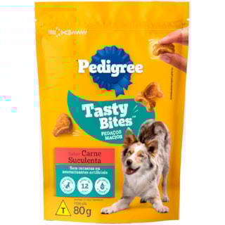 Petisco Pedigree Tasty Bites Carne Suculenta 80g