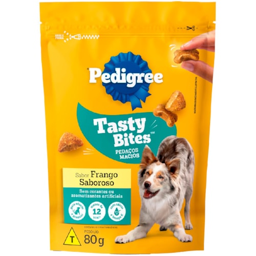 Petisco Pedigree Tasty Bites Frango Saboroso 80g