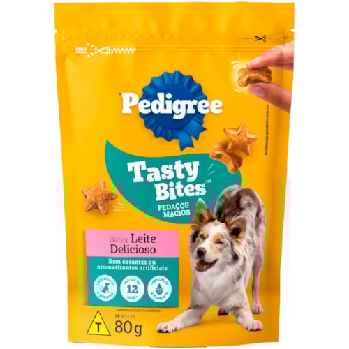 Petisco Pedigree Tasty Bites Leite Delicioso 80g