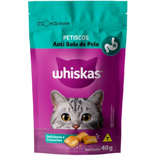 Petisco Whiskas Anti Bola de Pelo 40g