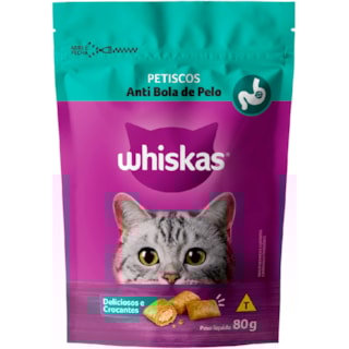 Petisco Whiskas Anti Bola de Pelo 80g