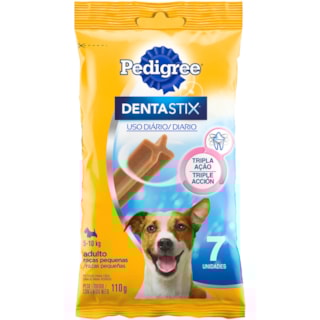 Petiscos Para Cães Pedigree Detastix Raças Pequenas 7Un 110g