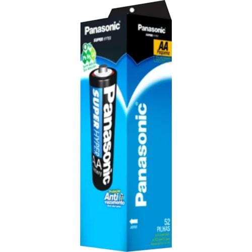 Pilha AA Alcalina Panasonic Pequena 52 unidades
