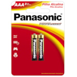 Pilha AAA Palito Alcalina Panasonic 1,5V 2 unidades