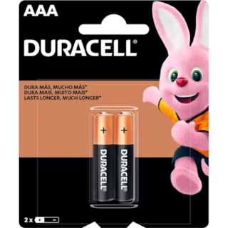 Pilha Duracell Alcalina AAA 2Un