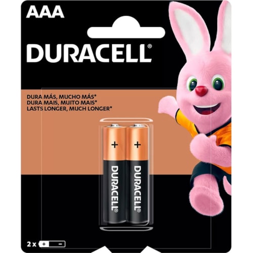 Pilha Duracell Alcalina AAA 2Un