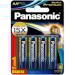 Pilha Panasonic Alcalina AA Leve 4 Pague 3