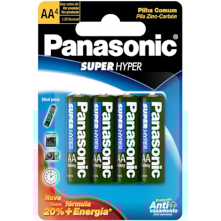 Pilha Panasonic Pequena SM - 4 unidades