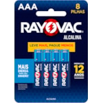 Pilha Rayovac Alcalina AAA 8Un