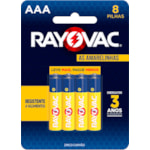 Pilha Rayovac Amarelinha Zinco AAA 8Un