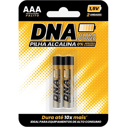 Pilhas Alcalinas DNA Power AAA 2 Unidades - Destro