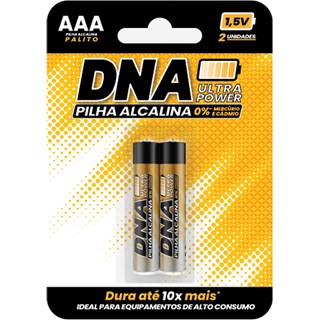 Pilhas Alcalinas DNA Power AAA 2 Unidades