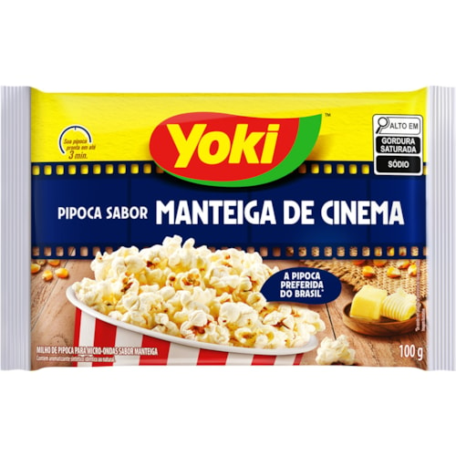 Pipoca de Micro-ondas Yoki Manteiga de Cinema 100g